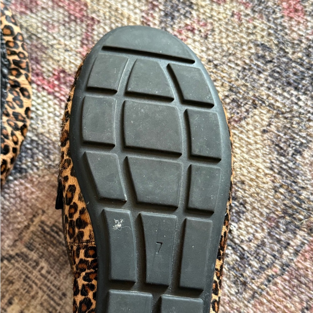 Coach Maegan Driver Haircalf Leopard Loafers Size 7B Natural EUC - Picture 12 of 13
